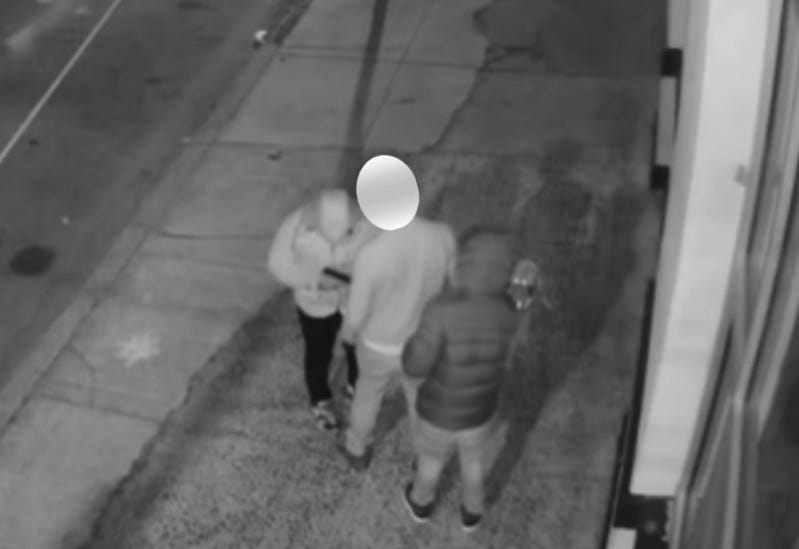 Two men approach 25-year-old Milan Loncar as he walks his dog, moments before shooting him.