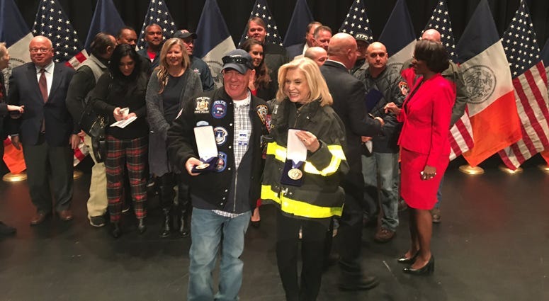 John Feal and Carolyn Maloney