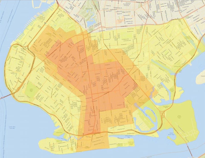 Brooklyn cluster map
