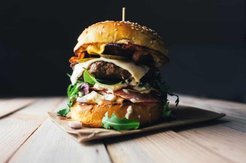 A huge cheeseburger