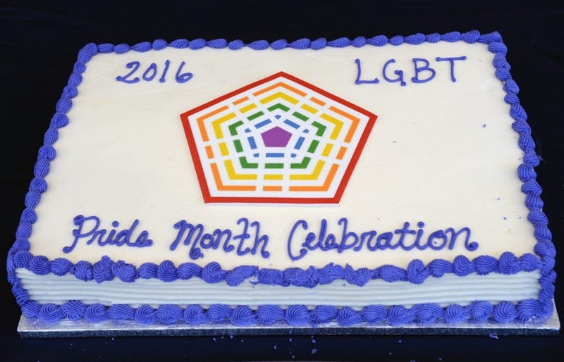 Department of Defense LGBT Pride Month Event Celebration cake.
