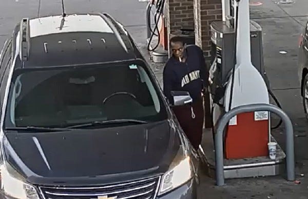 gas station car thief