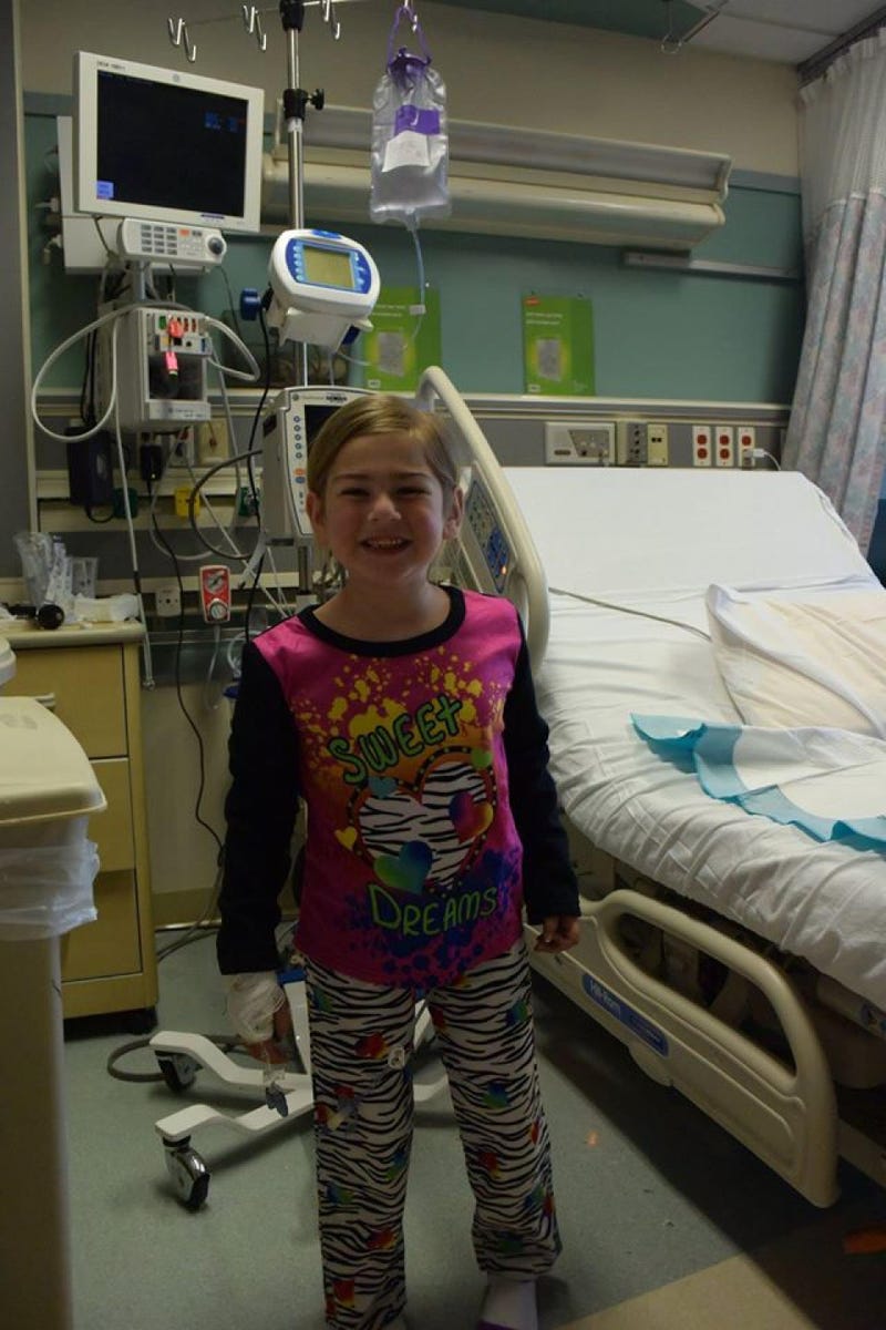 A Hospitalized Child Enjoys Their New Pajamas