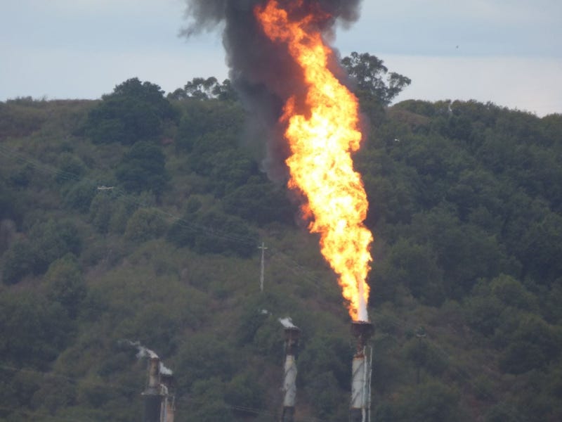 KCBS Radio listener Edward Tank provided this close-up photo of the flaring at the Chevron Richmond Refinery.