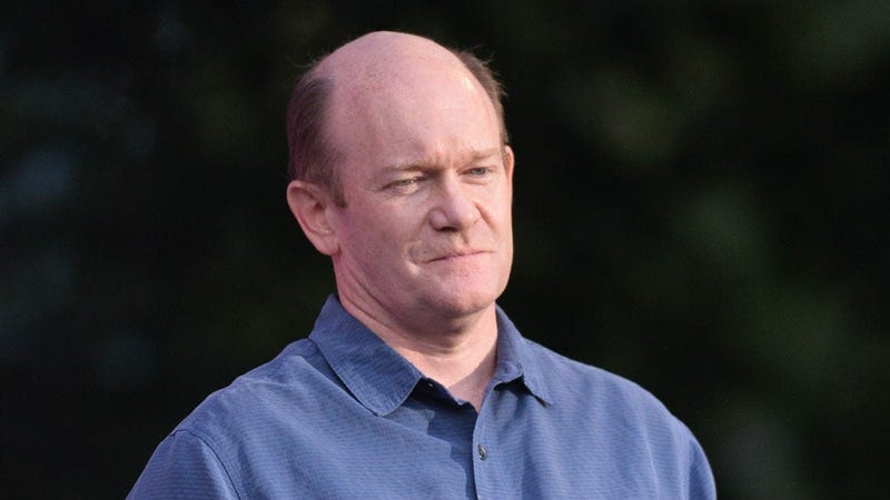 United States Sen. Chris Coons speaks at the 2018 Global Citizen Festival on the Great Lawn in Central Park, NY, on September 29, 2018.
