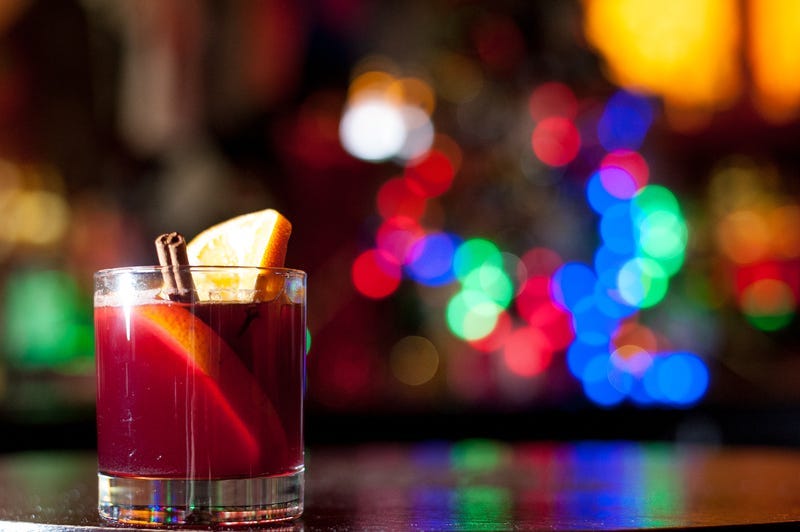 cocktail glass on bar