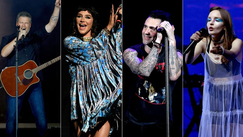 Blake Shelton, Kesha, Adam Levine, Chvrches