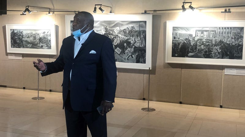 An exhibit containing artwork and stories about the civil rights movement has opened at the George W. Bush Presidential Center.