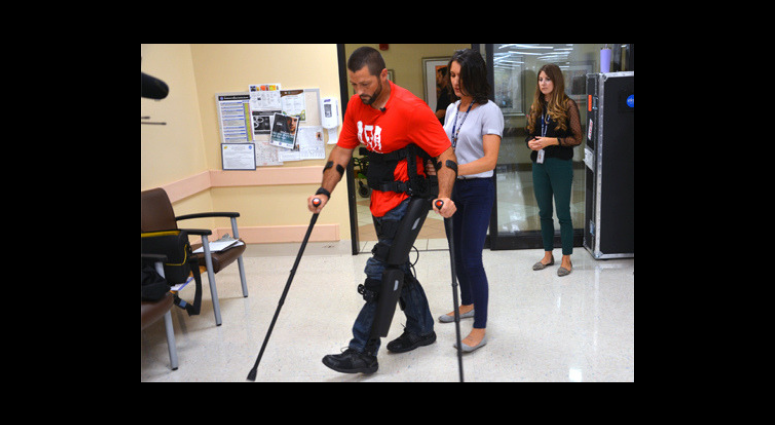 Marine Corps veteran became first paralyzed vet to be issued exoskeleton at Tampa VA.