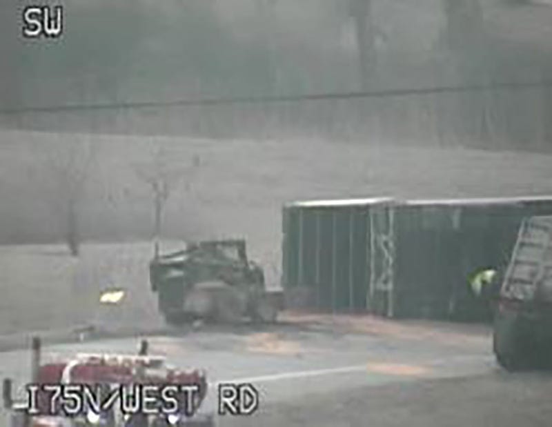 corn spills on I-75