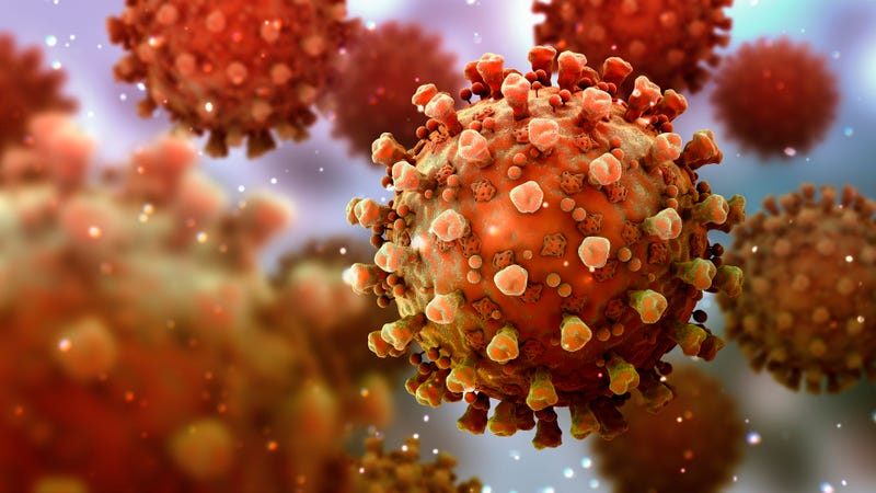 Artist rendering of the coronavirus particle