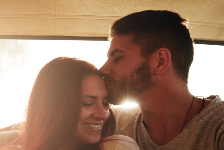 Couple Forehead Kiss