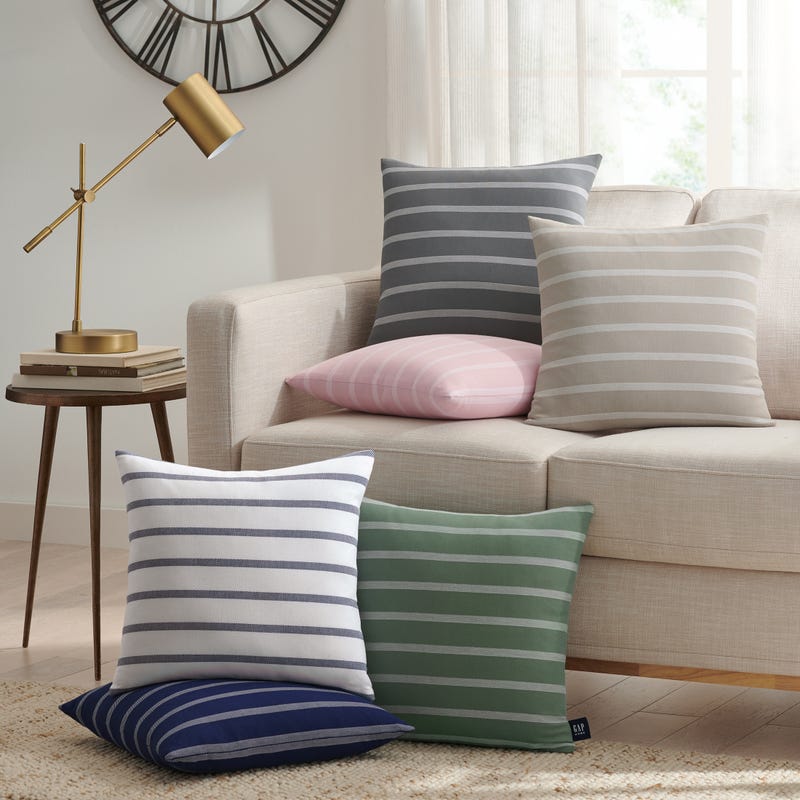 Throw pillows from Gap/Walmart