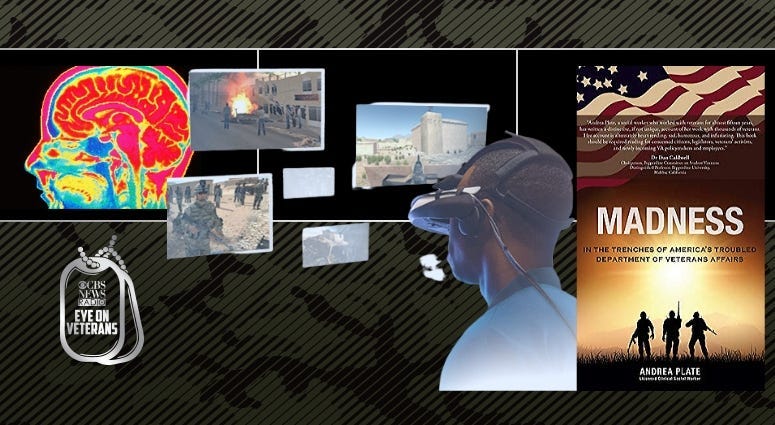 Dr Skip Rizzo talks about Virtual Reality Therapy for PTSD and Andrea Plate discusses treating vets in her book "Madness: In trenches of America's troubled Department of Vetrans Affairs"