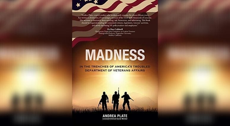 Author Andrea Plate discusses her book “Madness, In the trenches of America’s troubled VA” describes her experiences helping vets