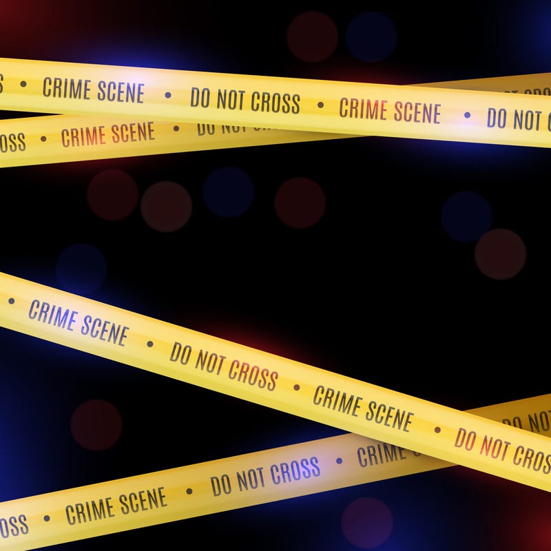 Police background with yellow police tape