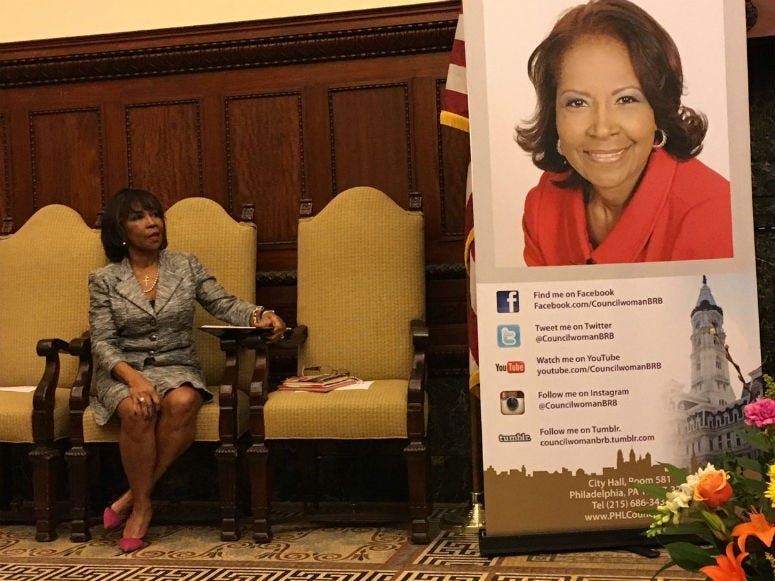 Councilwoman Blondell Reynolds Brown has withdrawn as a co-sponsor of the bill to reduce the sweetened beverage tax.
