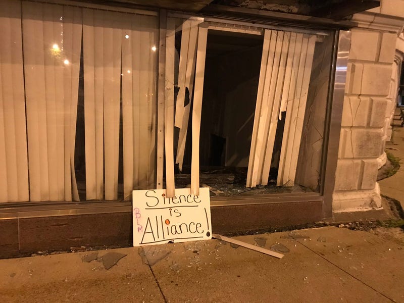 One of dozens of damaged buildings in Buffalo