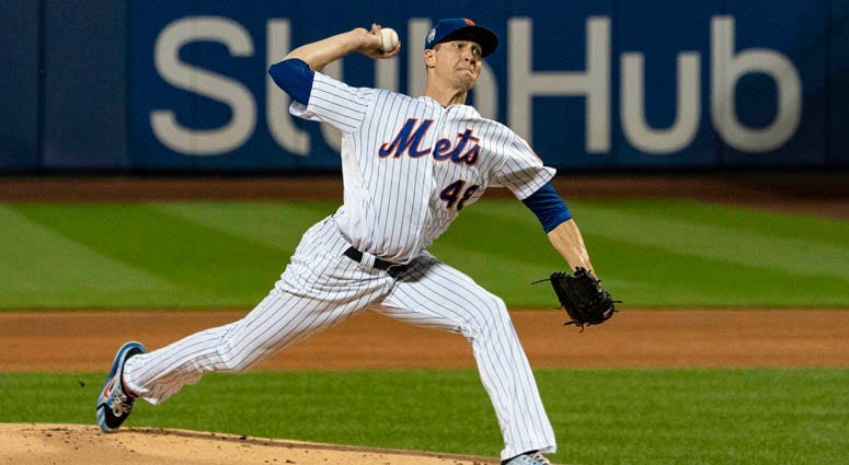 Mets pitcher Jacob deGrom delivers a pitch against the Miami Marlins on Sept. 11, 2018, at Citi Field.