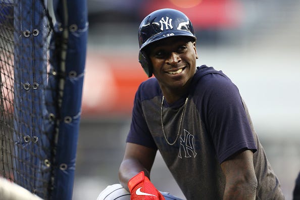 Didi Gregorius takes batting practice before the ALDS.