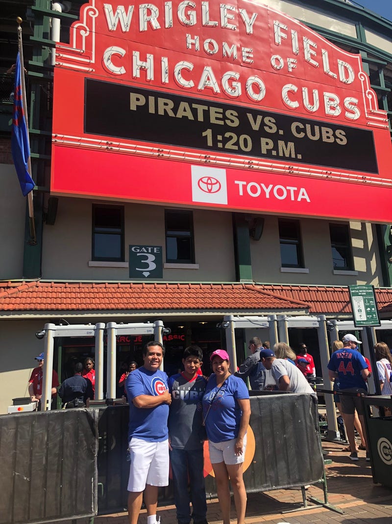 The Padillas are celebrating the upcoming adoption of Diego, 13, with a Make-A-Wish foundation trip to a Cubs game.