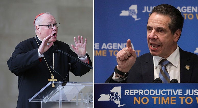 Gov. Andrew Cuomo and Cardinal Timothy Dolan