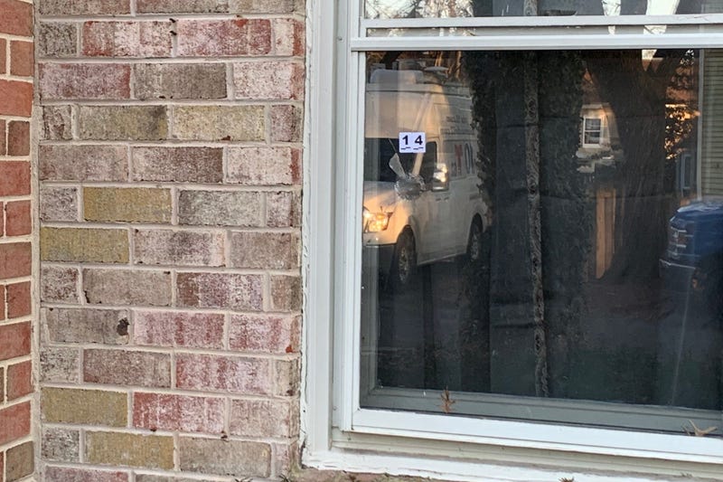 There are bullet holes in several homes in the Olde Colonial Greene neighborhood of Doylestown.