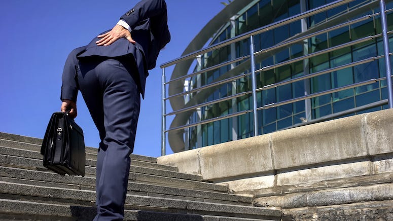Manager, Worker, Office, Bent Over, Back, Slipped Disc