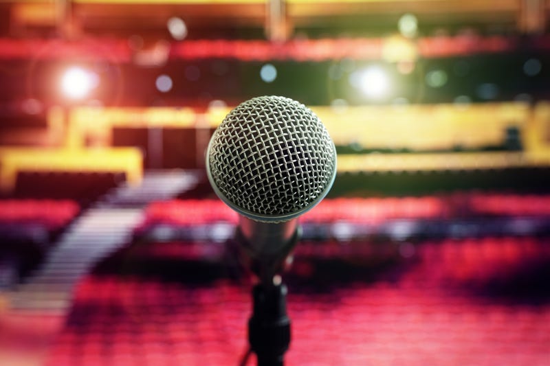 Stage, Microphone, Performance,