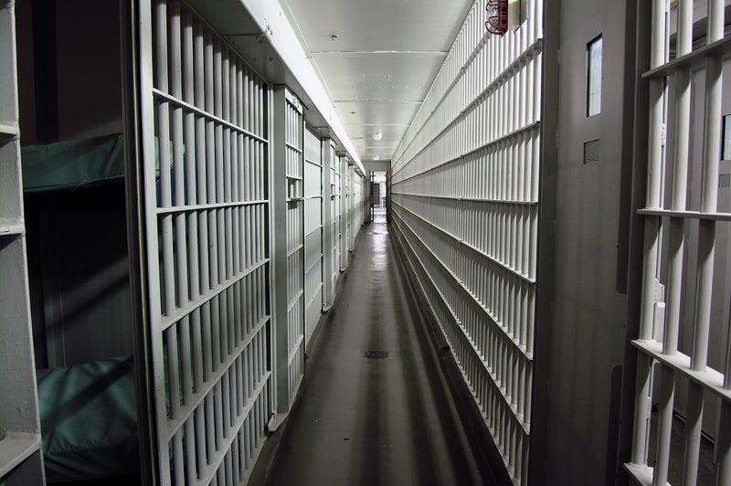 Jail cells in a city facility located in the southern United States.