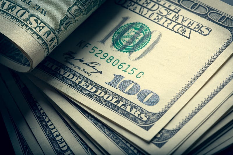 The money american hundred dollar bills
