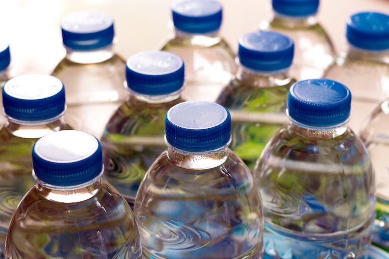 Water Bottles, Plastic, Close Up