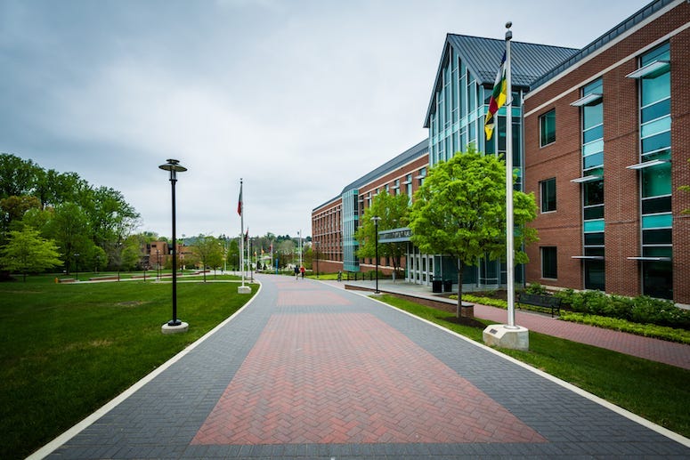 Towson University, Maryland, College Campus, Walkway