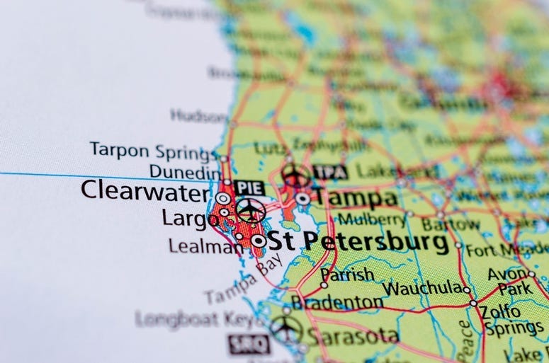 St. Petersburg, Florida on map