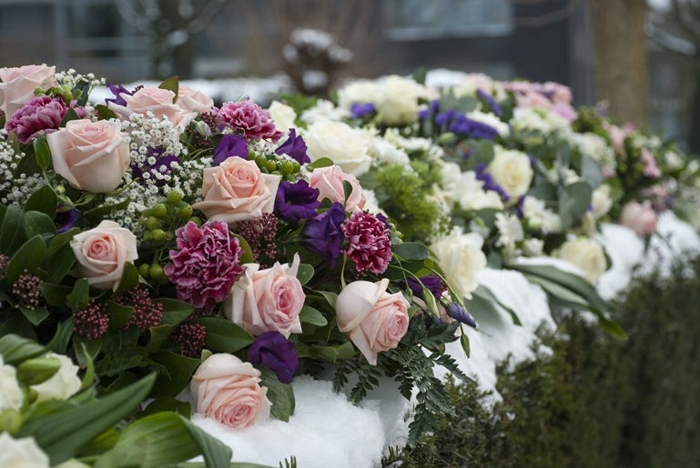 Funeral flowers arrangement