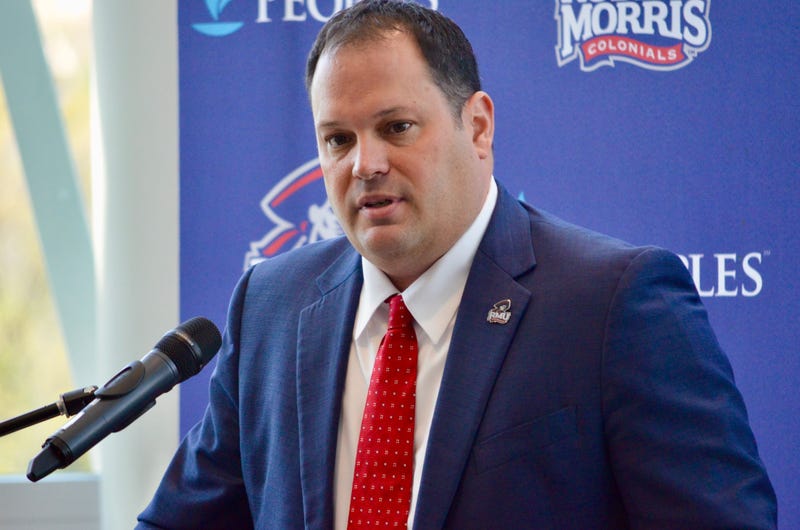 Robert Morris athletic director at his introductory press conference in May, 2019