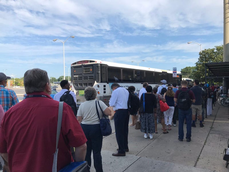 The shuttle in Lindenwold, N.J., did not have enough seats for all the people waiting.