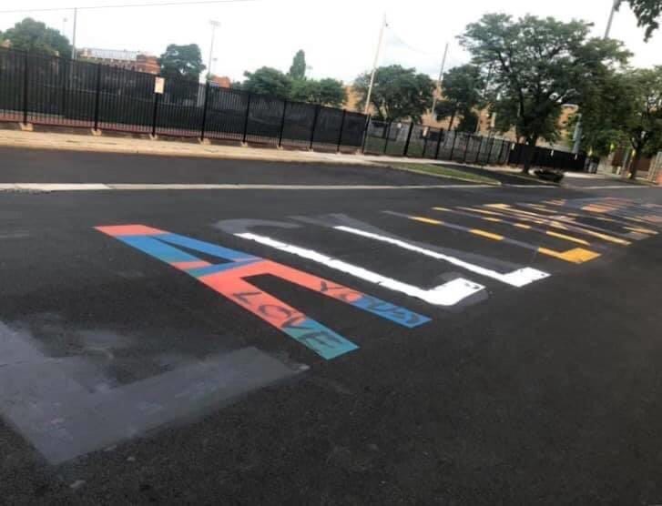 Black Lives Matter mural in Oak Park vandalized to read All Lives Matter