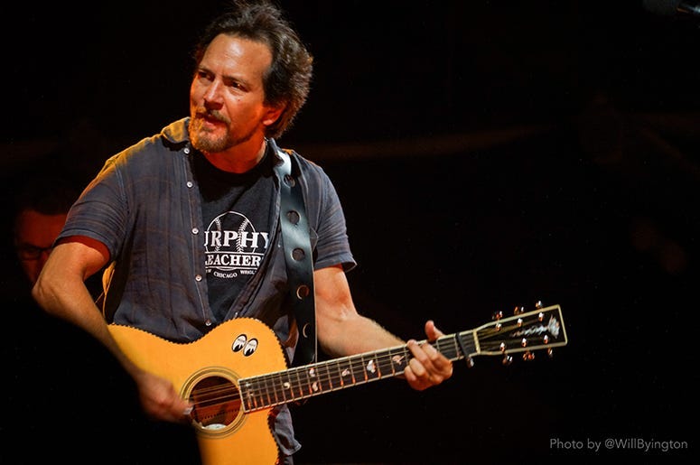 Eddie Vedder of Pearl Jam live at Wrigley Field