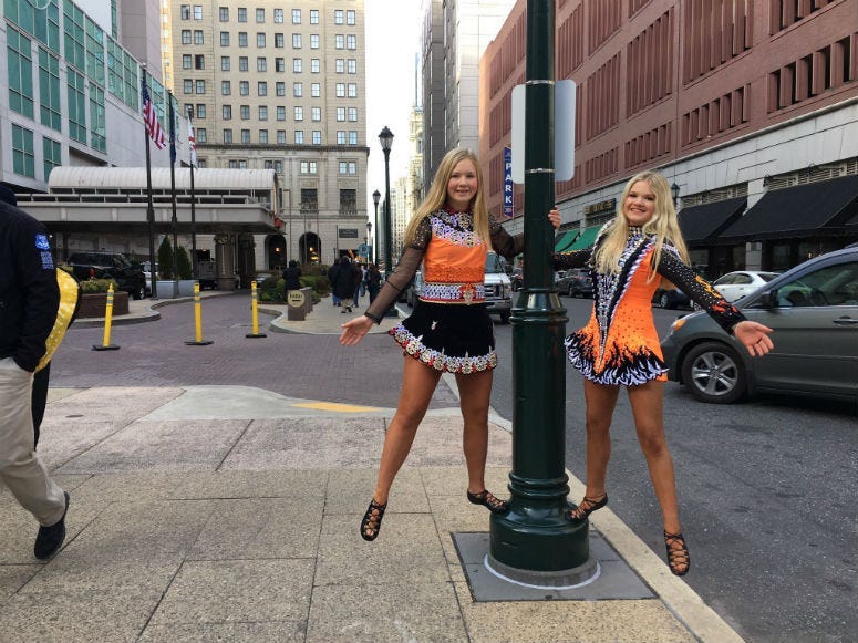 Aubrey Luce & Madison Pennington are heading to Worlds and Nationals after winning Irish Dancing or Oireachtas competitions.