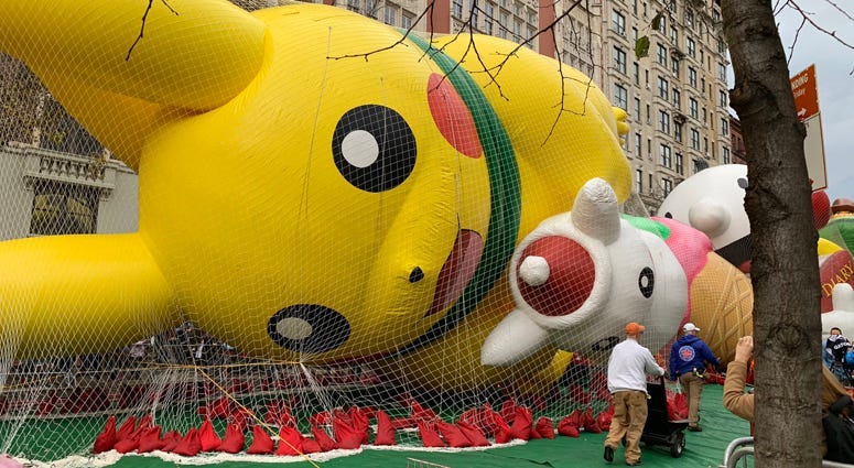 Macy's Thanksgiving Day Parade Balloon Inflation