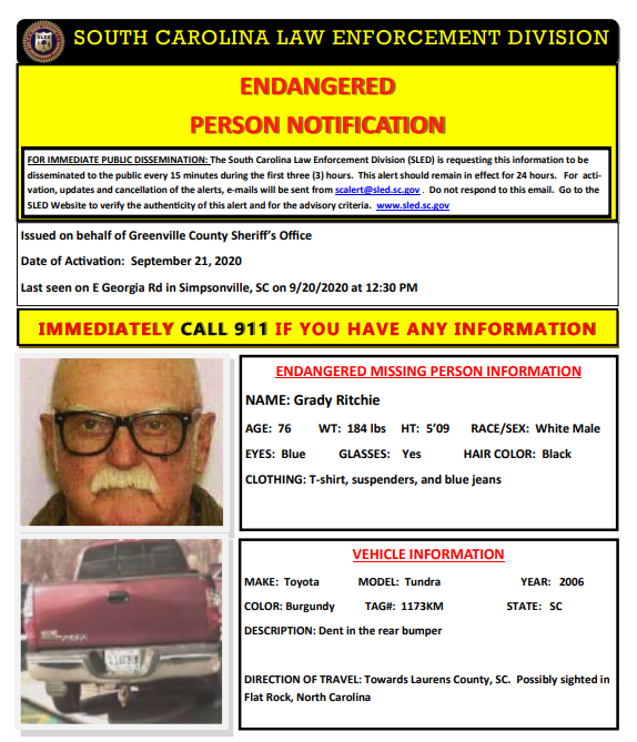 Endangered Person.