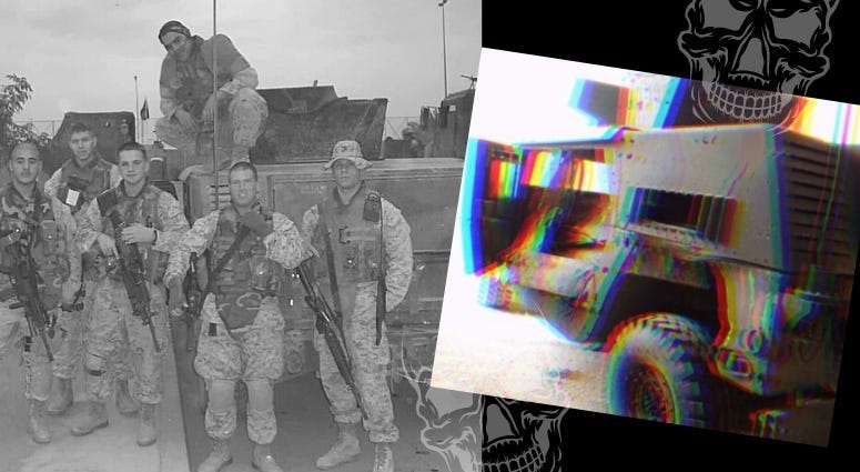 Sal Gonzalez and his fellow Marines in Ramadi, Iraq