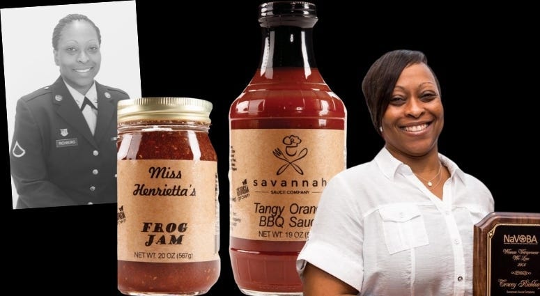 Army veteran Tracey Richburg shares how she founded Savannah Sauce Co