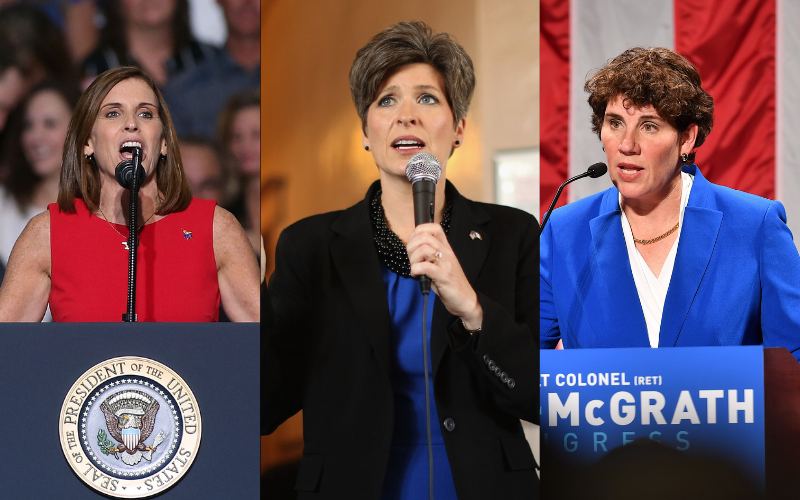 Martha McSally, Joni Ernst and Amy McGrath