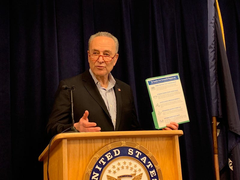 Schumer at his Midtown office