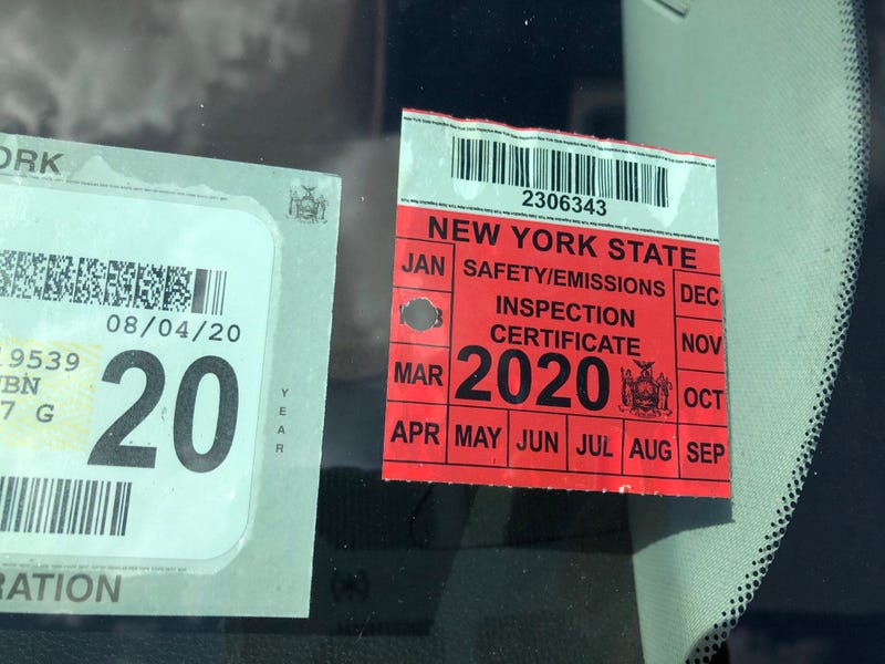 expired vehicle inspection sticker