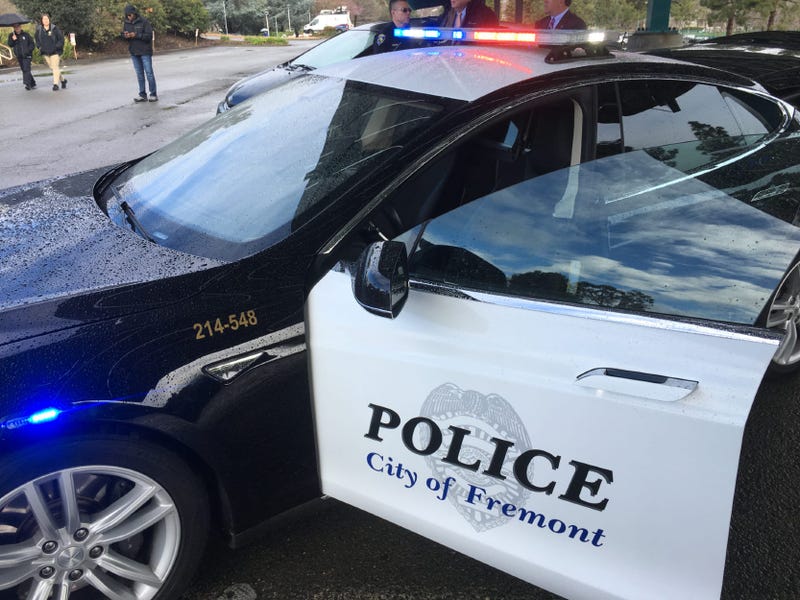 Fremont police department's Tesla patrol car.