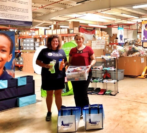 American Eagle Credit Union personal hygiene drive for Little Bit Foundation