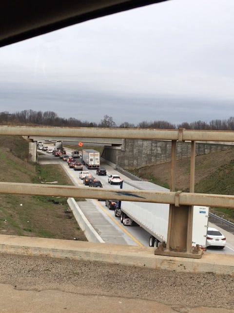 Traffic Backup around Gateway Corridor